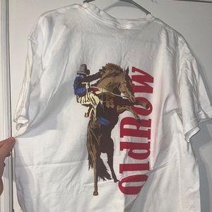 Size L Old Row White comfort colors pocket tee